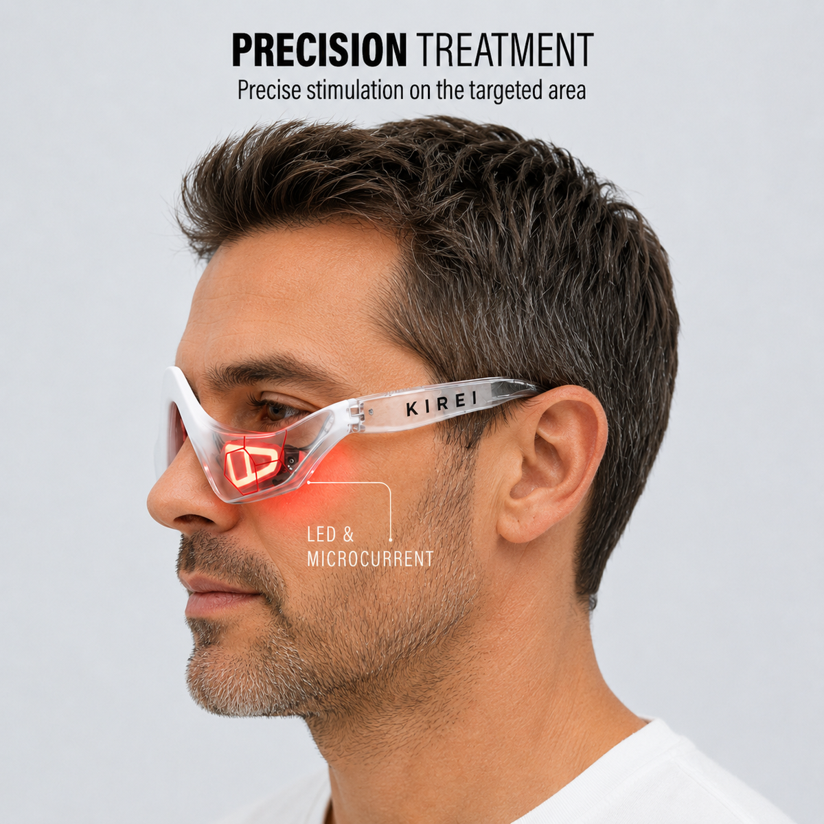 KireiEyes® 2-in-1 Red Light Therapy + EMS To Erase Eye Bags for Men